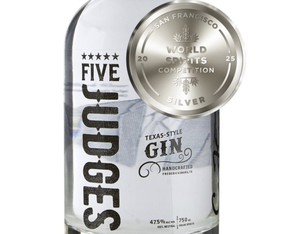 Texas Distillery Breaks Out for Big Apple Bars: Five Judges Gin from Dietz Distillery Wins Silver at SFWSC